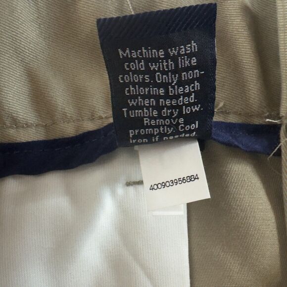 New Croft Barrow Easy Care Khaki Flat Front Wrinkle Resistant Men's Size 34 x 29 - Picture 7 of 10